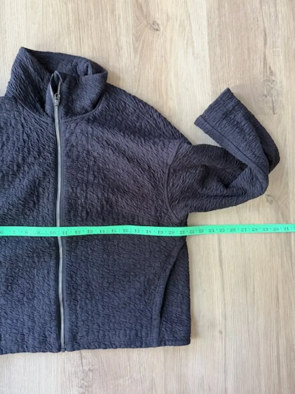 Lululemon Rippled Full Zip Jacket Black Sz 6